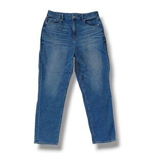 AEO American Eagle Womens Jeans Curvy Mom Highrise Stretch 34x29 Plus Size 14